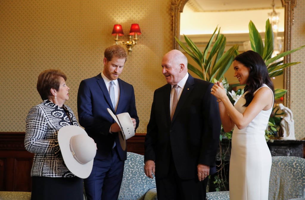 Meghan Markle and Prince Harry Receiving Baby Gift Video
