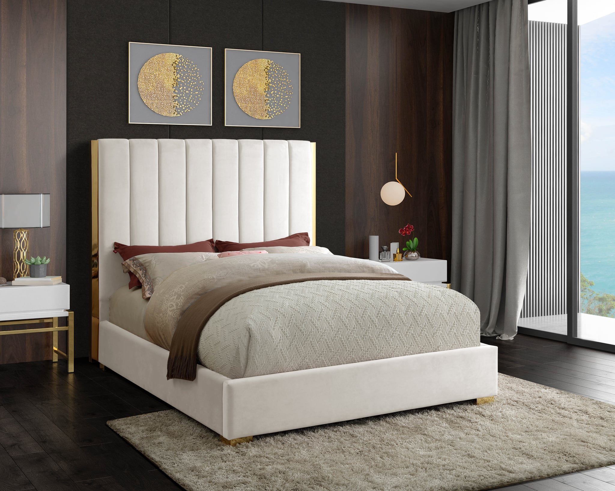 Omar upholstered on sale platform bed