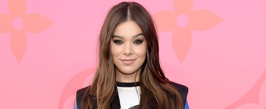 Hailee Steinfeld's Burgundy Nail Polish Color and Lipstick