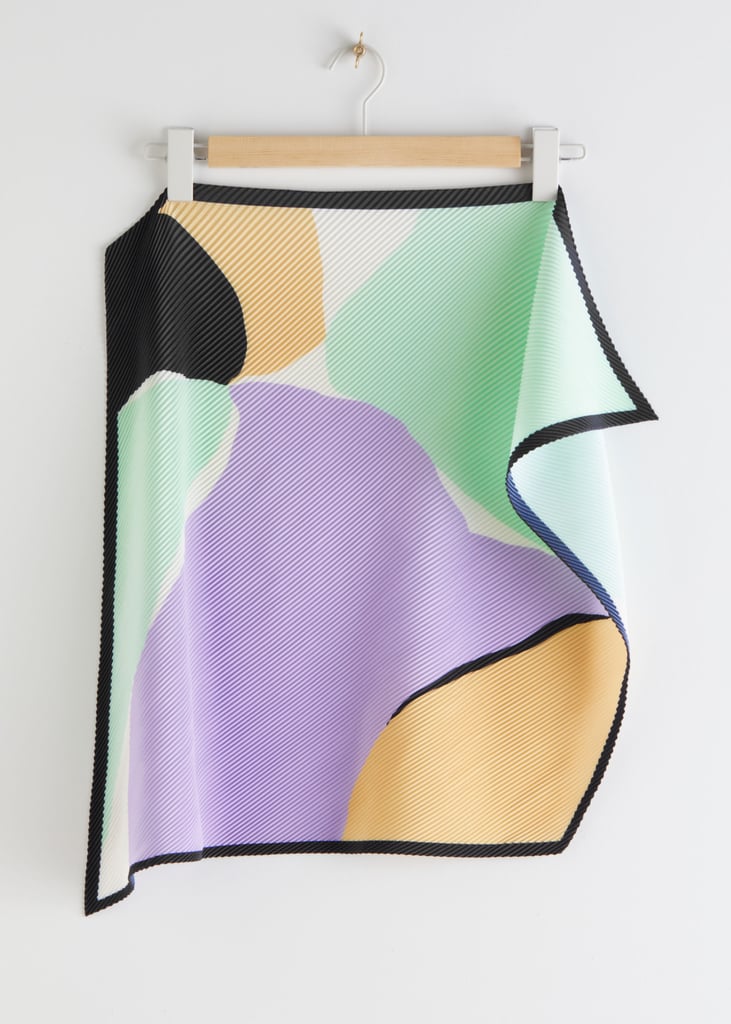 & Other Stories Colour Block Plissé Scarf