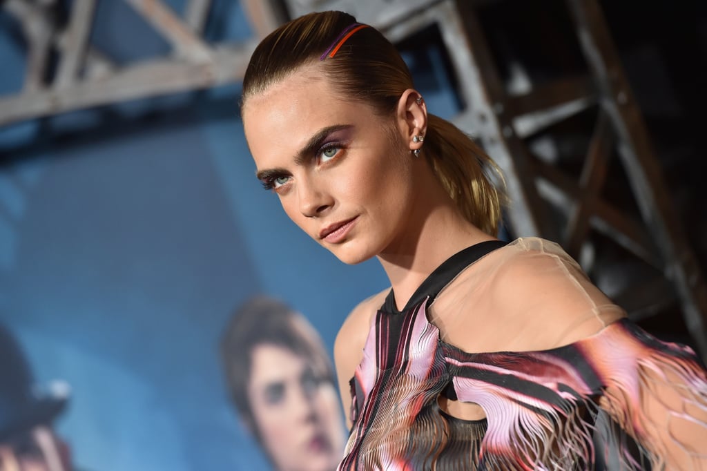 Cara Delevingne's Colourful Side Part at Carnival Row 2019