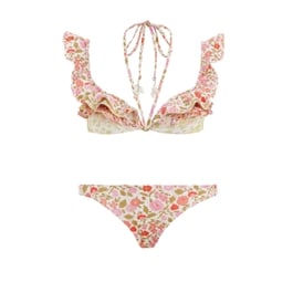 Zimmermann Goldie Frill Halter Tie Bikini