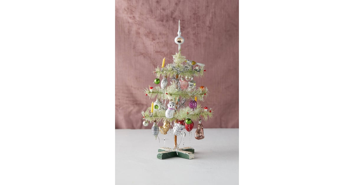 Decorated Feather Mini Christmas Tree | Anthropologie ...