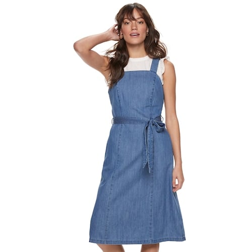 POPSUGAR Belted Denim Dress