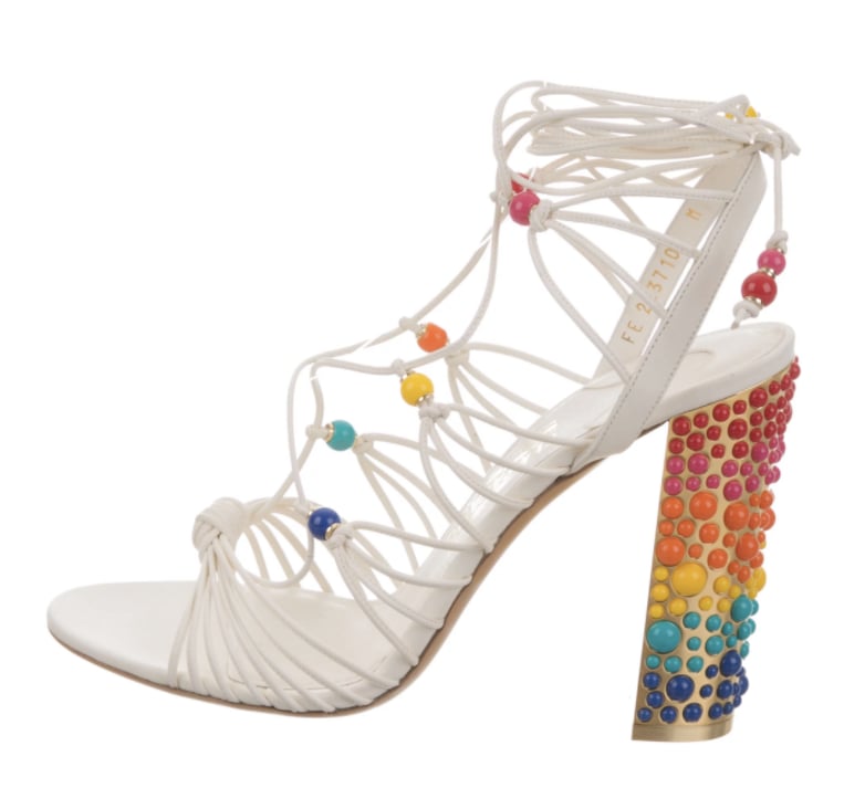 Salvatore Ferragamo Rainbow Beaded Sandals