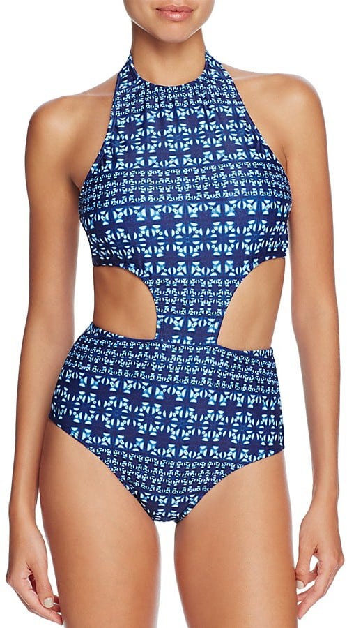 Shoshanna Graphic Sporty Monokini One Piece Swimsuit ($198)
