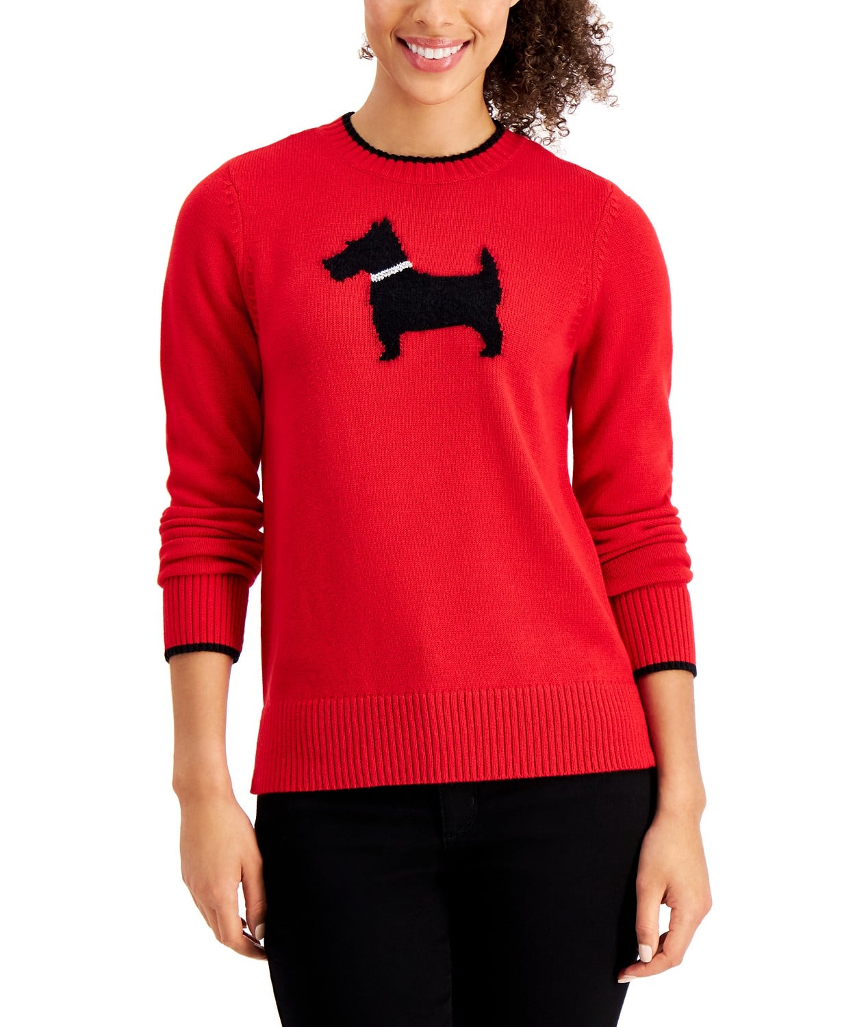 Charter Club Terrier-Print Sweater | 40 