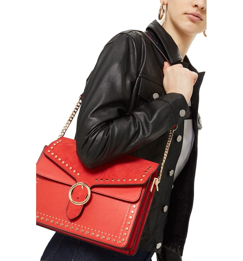 Peony studded shoulder bag deals