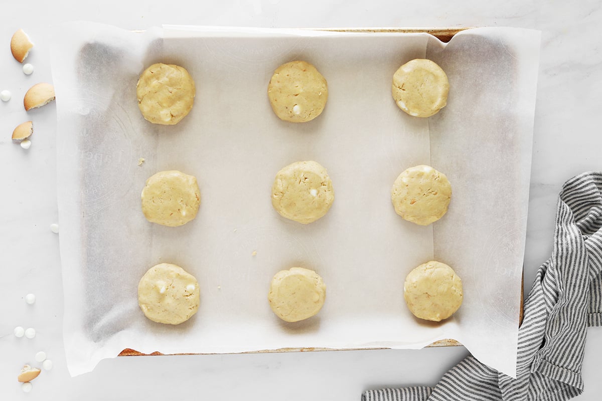 Cookies on baking sheet