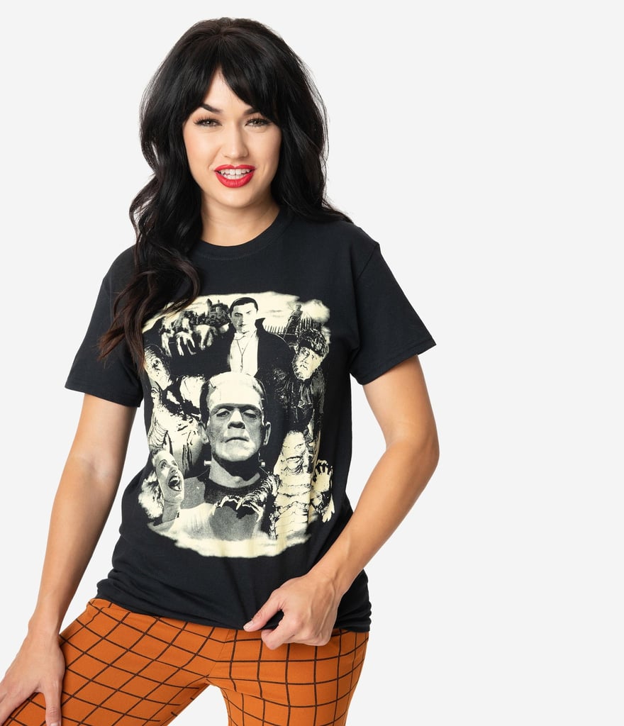 Glow In The Dark Universal Studios Monsters Collage Unisex Tee