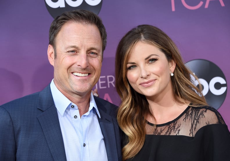 WEST HOLLYWOOD, CA - AUGUST 05:  Chris Harrison and Lauren Zima arrive at ABC's TCA Summer Press Tour Carpet Event on August 5, 2019 in West Hollywood, California.  (Photo by Gregg DeGuire/WireImage)