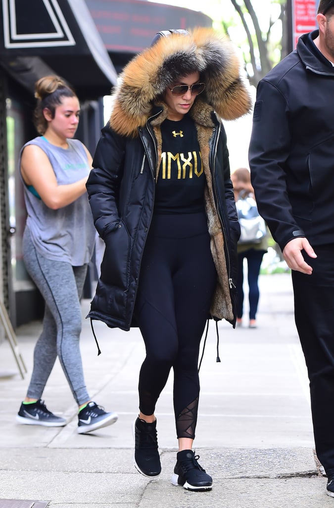 Jennifer Lopez Mesh Leggings May 2017 Pictures