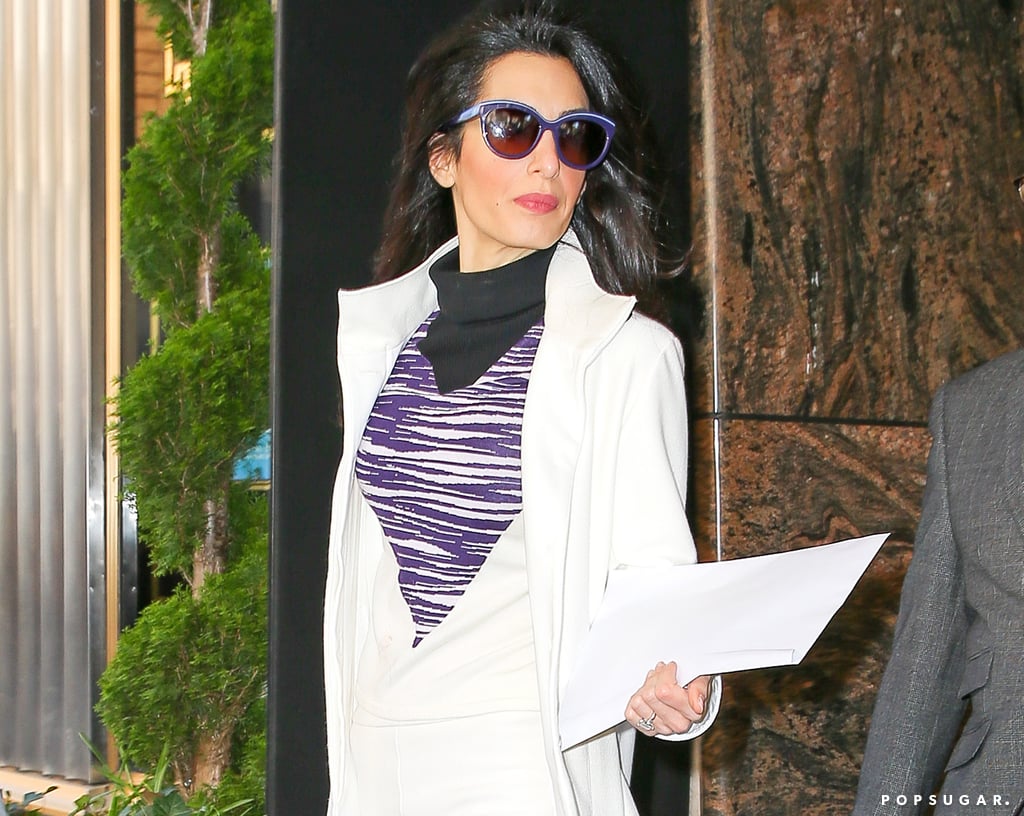 Amal Clooney White Suit April 2016