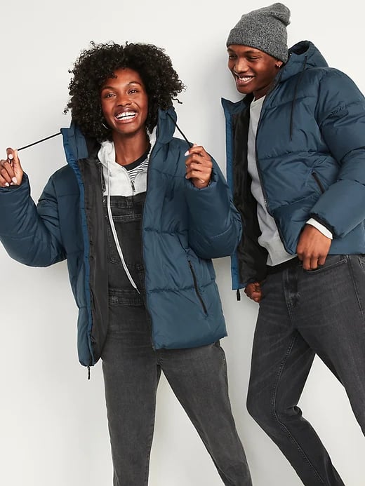 Old Navy Frost-Free Water-Resistant Gender-Neutral Hooded Puffer Jacket in Tidewater