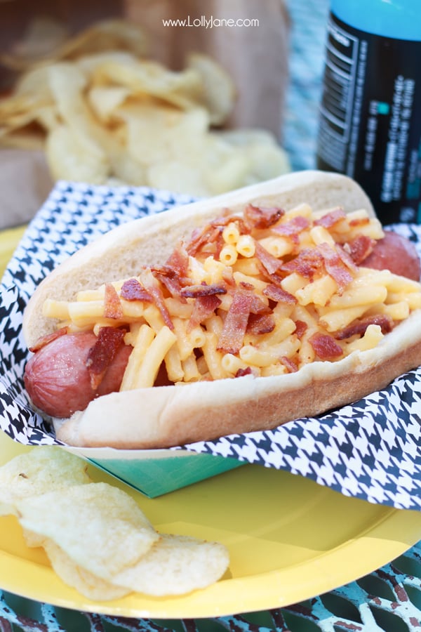 Bacon Mac 'n' Cheese Hot Dogs