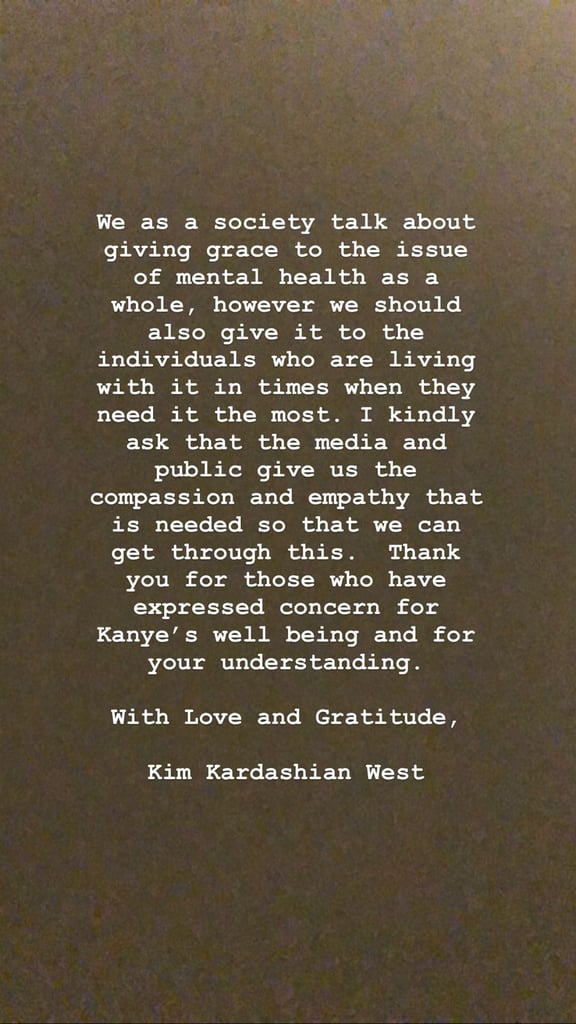 Kim Kardashian's Statement on Kanye West's Bipolar Disorder
