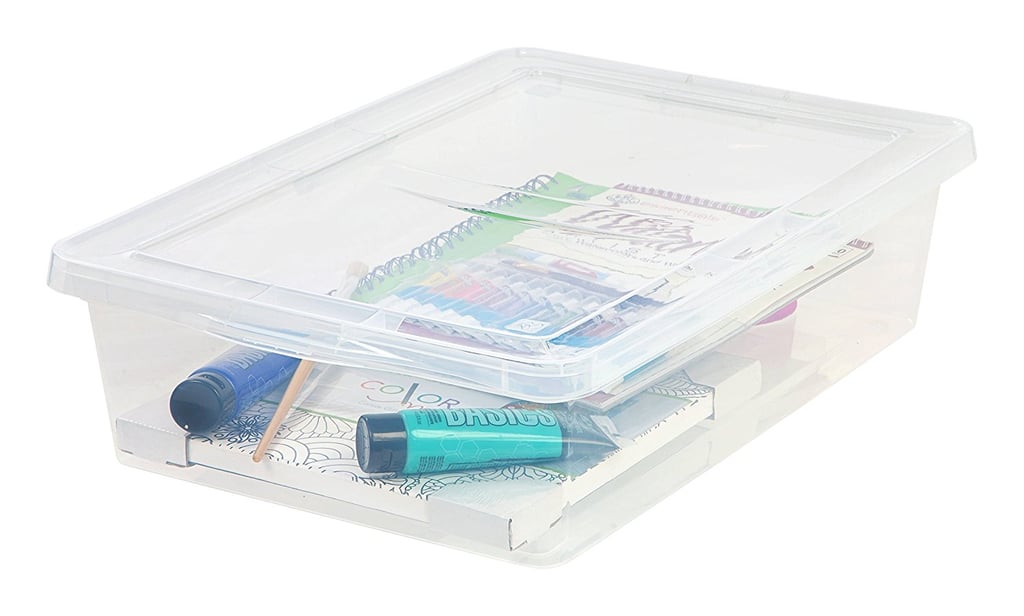 Iris 28Quart Clear Storage Box How to Organize a Studio Apartment