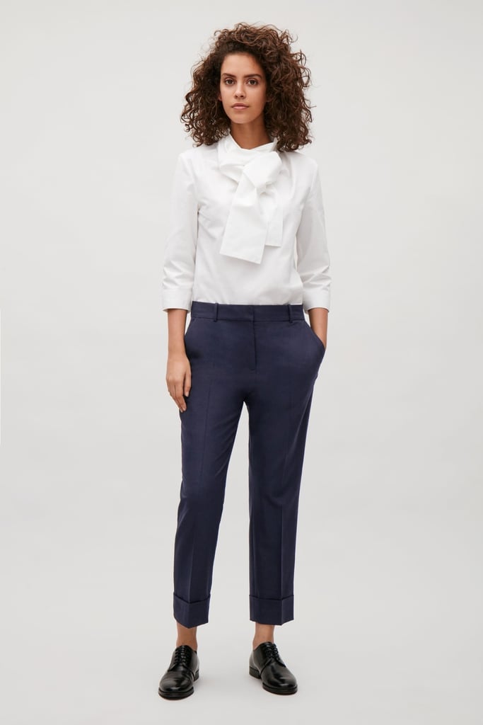 Straight Tailored Wool Trousers