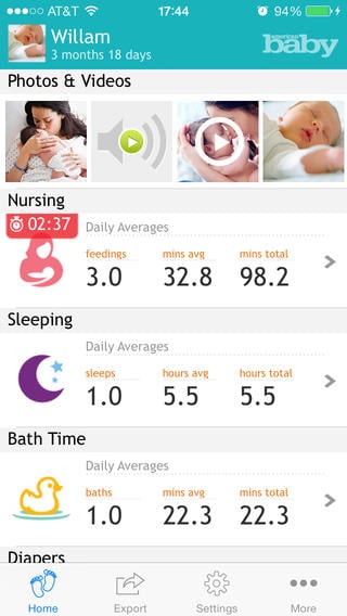 Baby Nursing / Breastfeeding (Timer & Activities log)