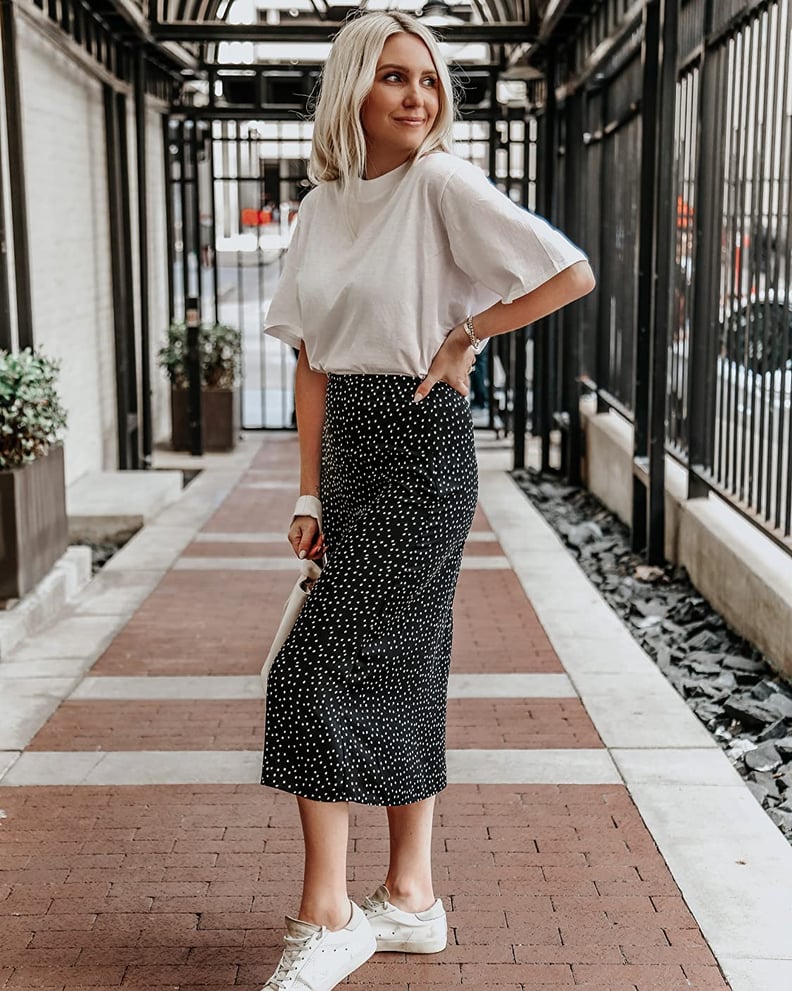 A Casual Midi Skirt Look