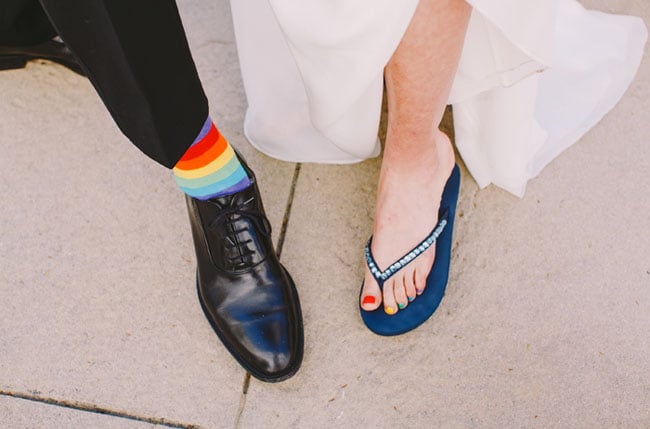Rainbow Groom Socks