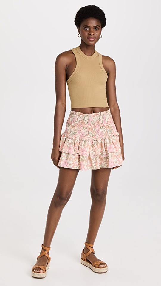 Glamorous Ladies Skirt ($78)
We're big fans of the style and print of this printed skirt. The ruching at the stomach is so comfortable and flattering, and the floral print is perfect for summer. This makes for an excellent swimsuit coverup when paired with a t-shirt or tank.