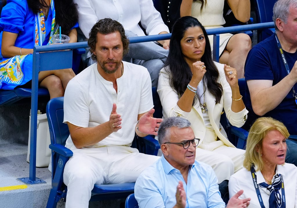 Matthew McConaughey and Camila Alves at the US Open on Sept. 10.