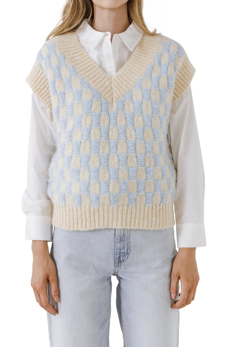 Relaxed and Old-School: English Factory Check Sweater Vest