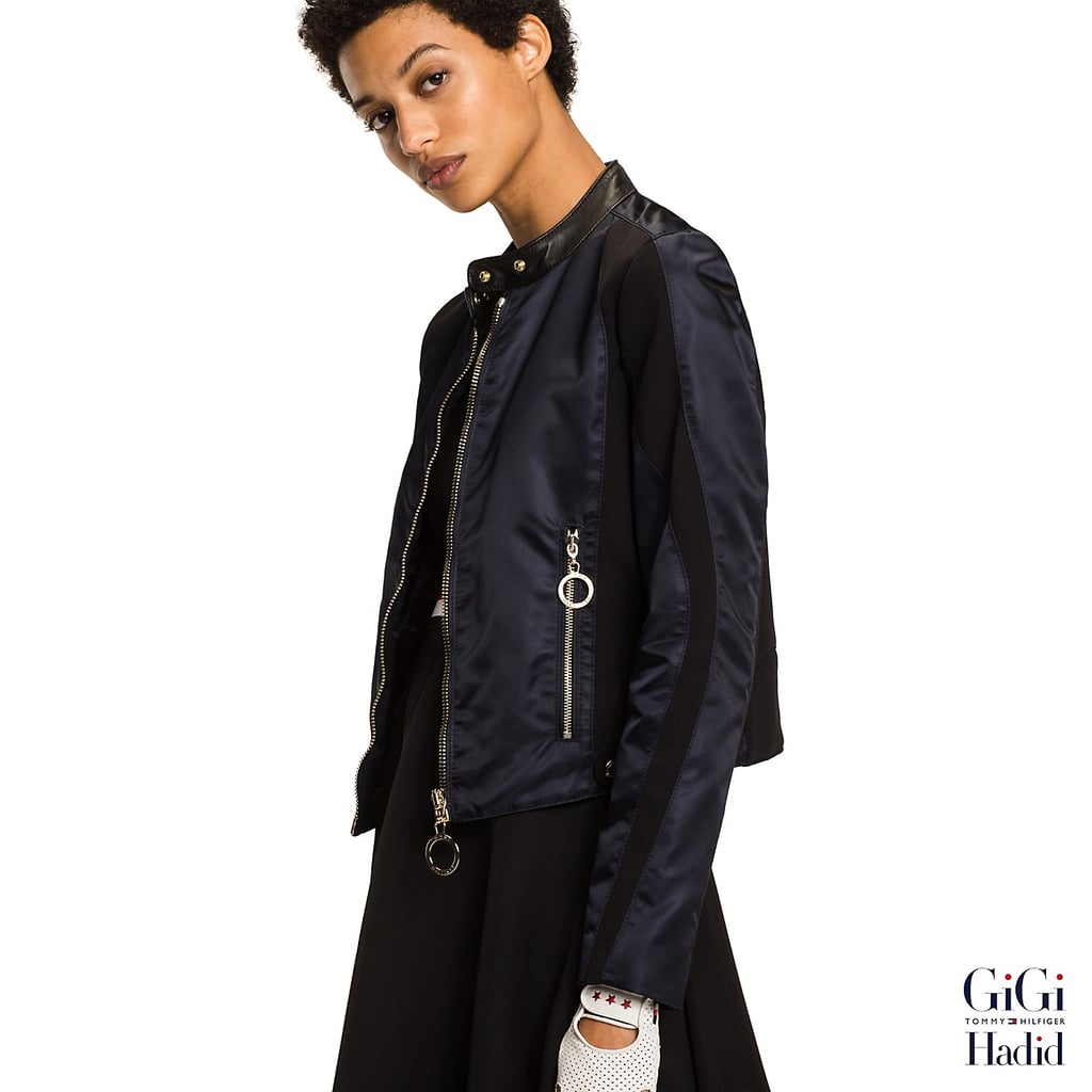 Gigi Hadid Satin Moto Jacket ($295)