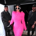 Kylie Jenner Pulled Off a Carpet-Chic Look in a Shaggy Hot-Pink Dress