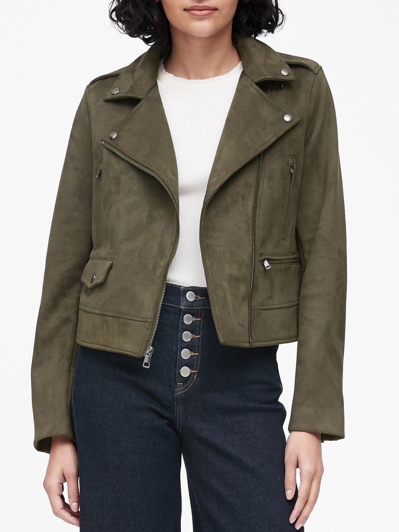 Vegan Suede Moto Jacket