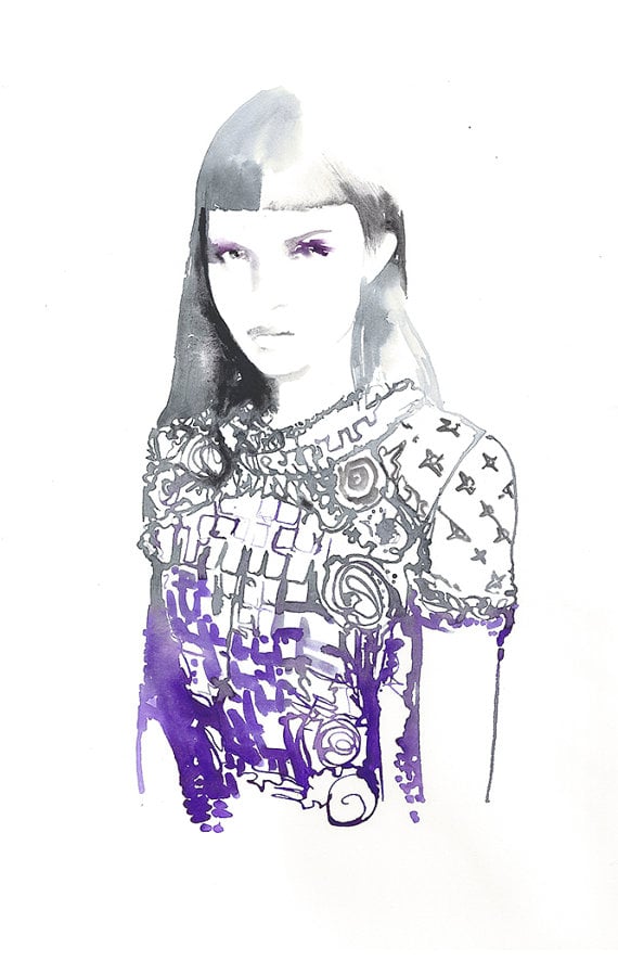 fashion watercolor print