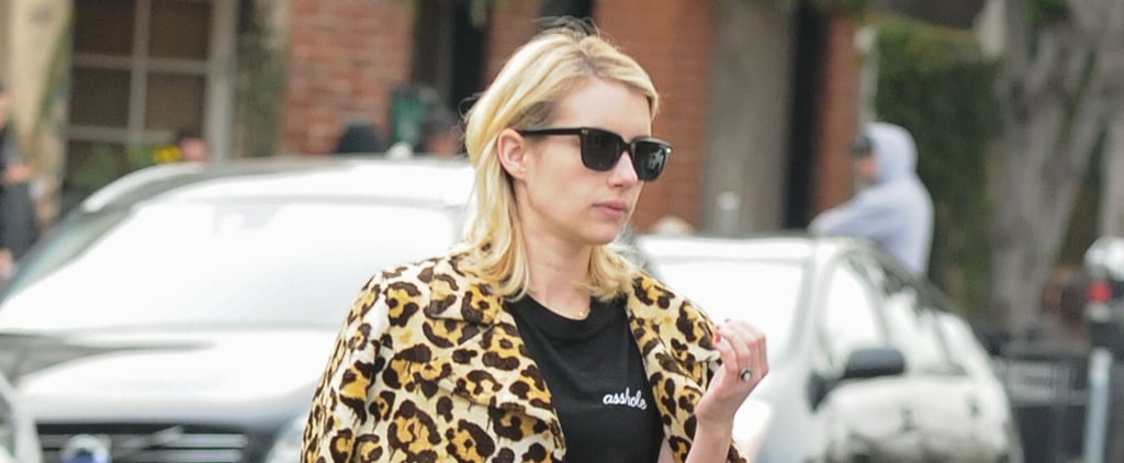 Emma Roberts Wearing Elkin Asshole T-Shirt January 2017