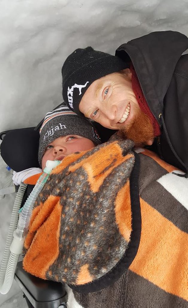 Gregg and Elijah in the Igloo
