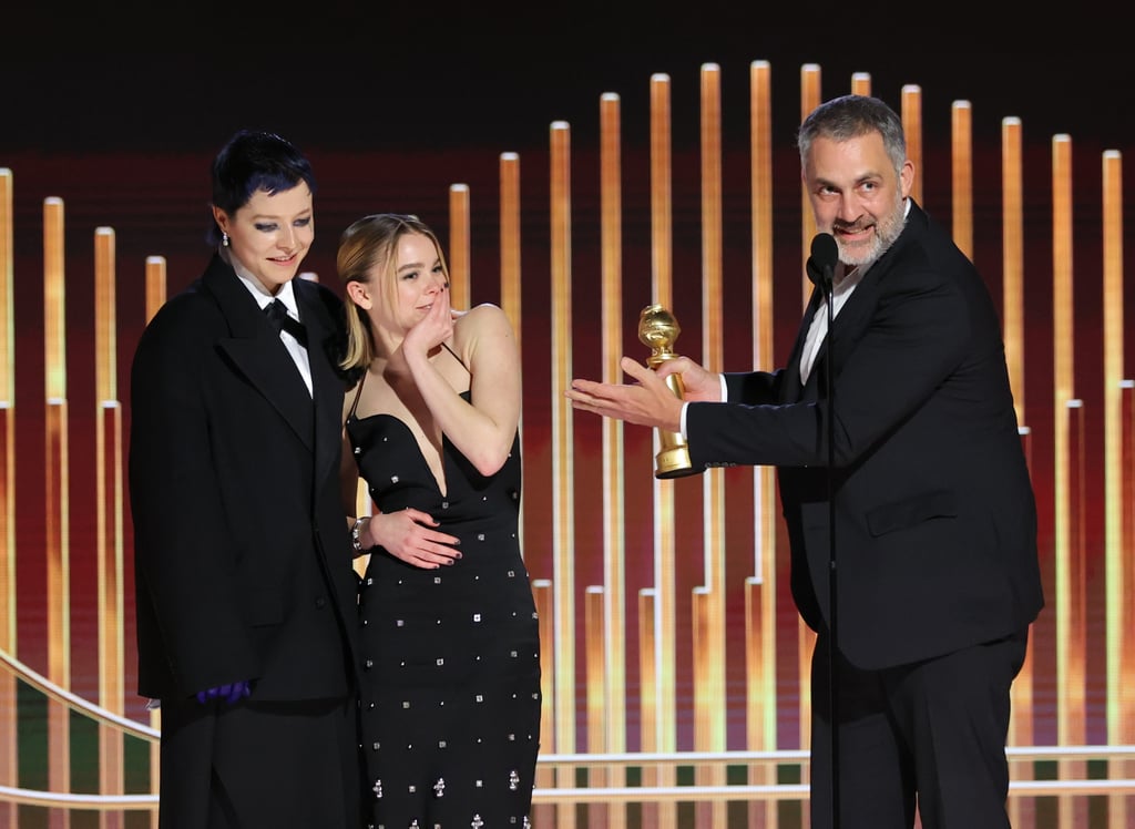 Milly Alcock, Emma D'Arcy, and Miguel Sapochnik at the 2023 Golden Globe Awards