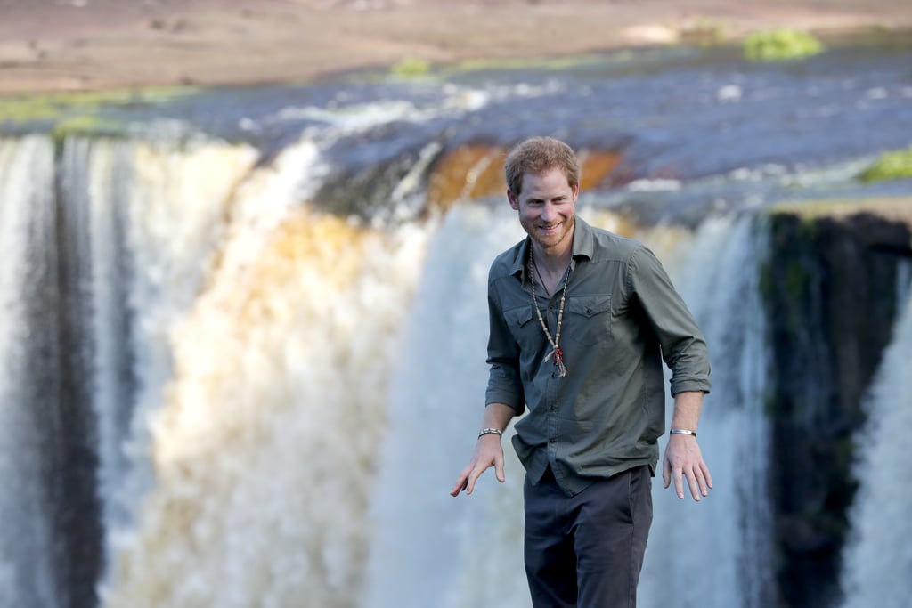 Prince Harry at Kaieteur Falls During Caribbean Tour 2016