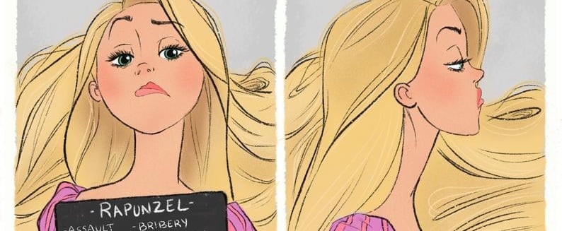 This Artist Reimagined Disney Princesses as Criminals in Mugshots, and Their Crimes Are Dark