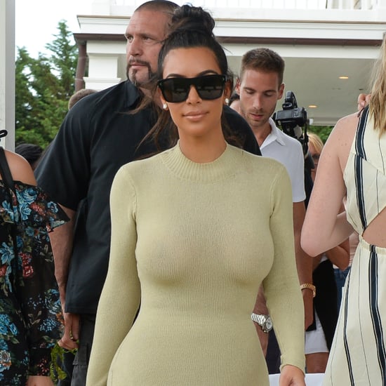 Kim Kardashian Wearing Denim Shoes