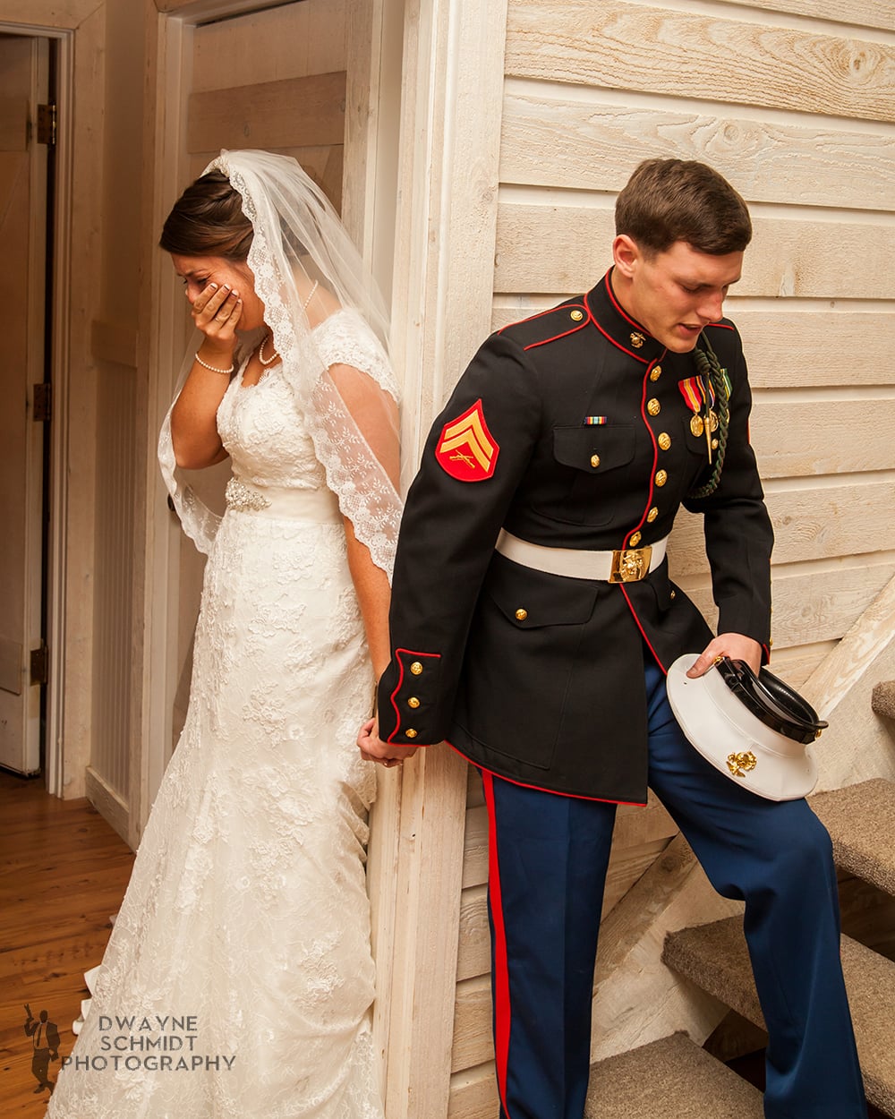 Marine Praying With Wife Viral Photo