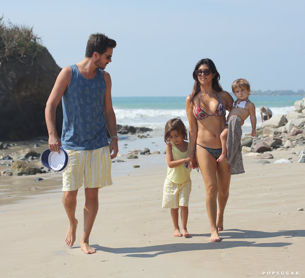 Kourtney Kardashian and Scott Disick With Penelope and Mason