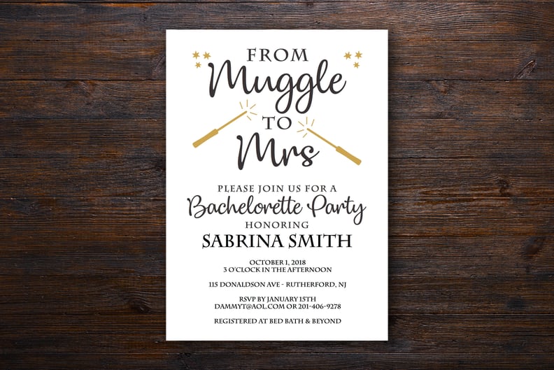Magical Bachelorette Party DIY Printable Invitations