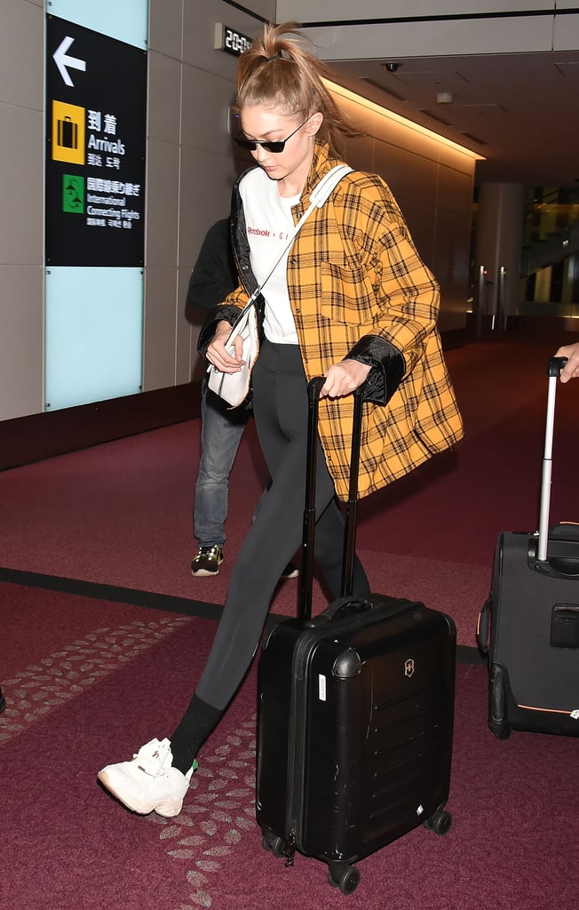 Gigi Hadid Storets Plaid Jacket November 2018