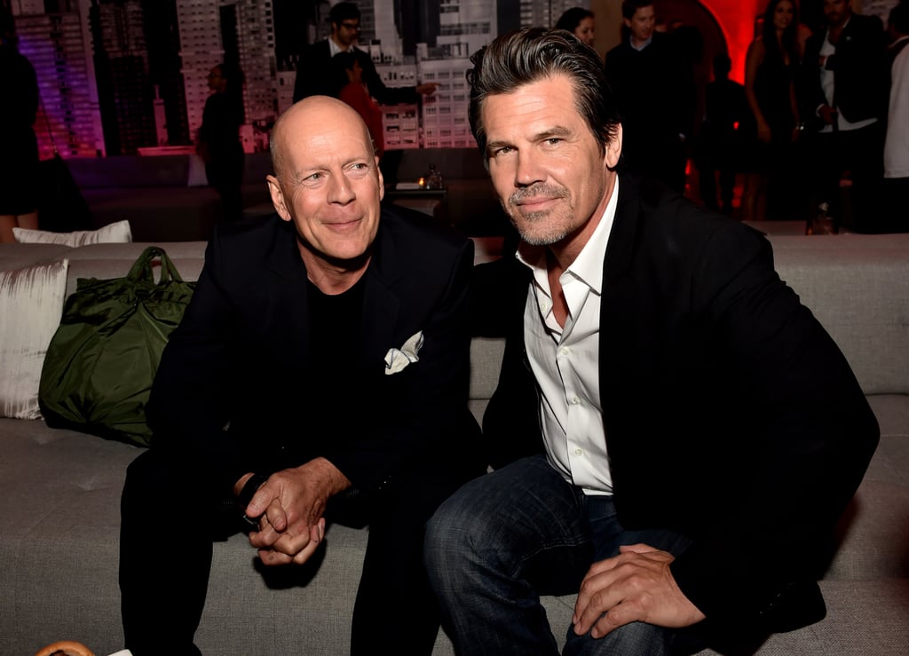Bruce Willis and Josh Brolin were a handsome pair of pals at the Sin City: A Dame to Kill For premiere afterparty in LA on Tuesday.