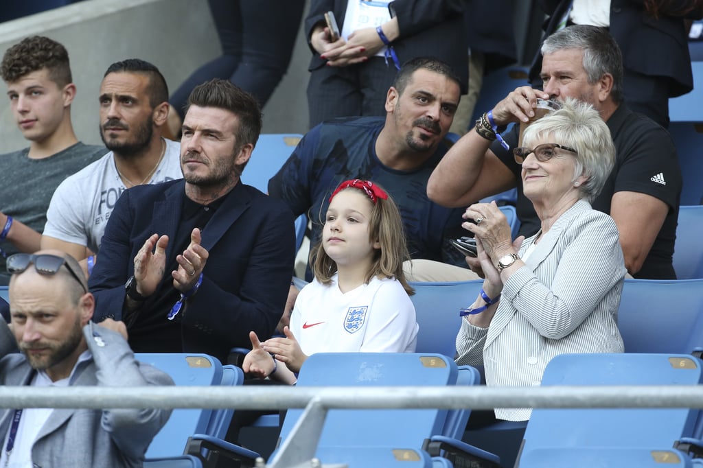 David Beckham and Harper at World Cup Pictures June 2019