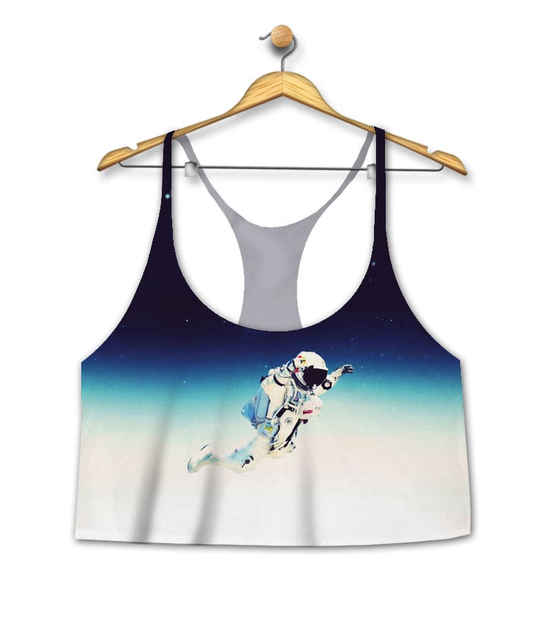 Falling Astronaut Crop Top ($35)