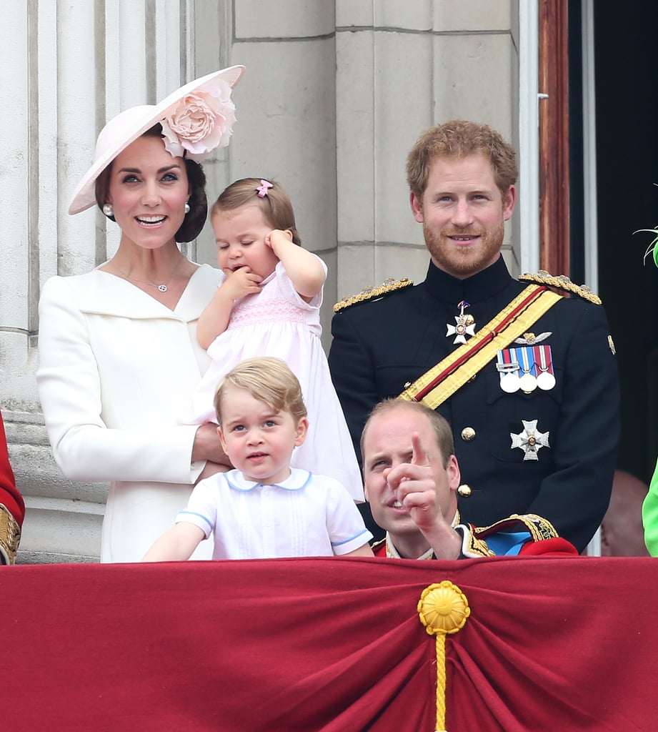 Harry proudly stood by his family's side during the annual Trooping the Colour parade — which was held in honor of the queen's 90th birthday — in London in June.