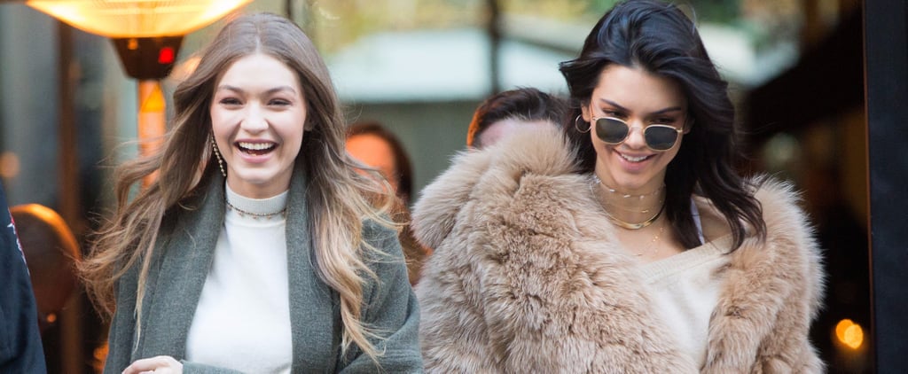 Kendall Jenner and Gigi Hadid White Jeans in Paris Nov. 2016
