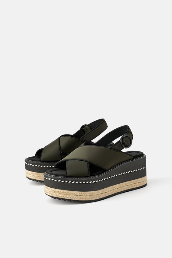 Zara Technical Fabric Wedges | Sandals Trends For Spring and Summer ...