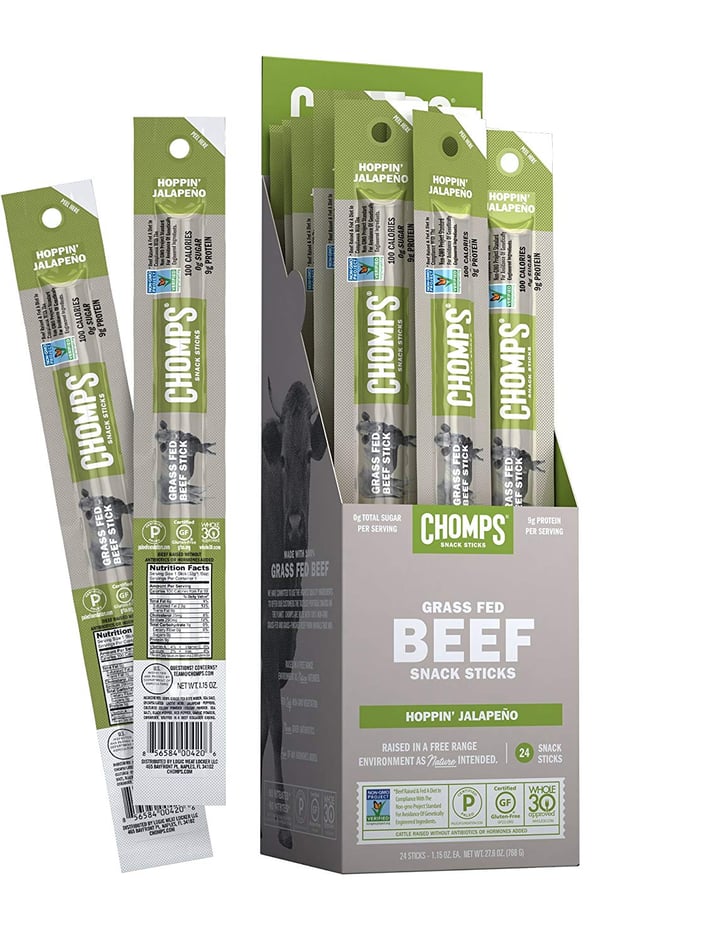 CHOMPS Grass Fed Beef Jerky Snack Sticks Amazon Prime Day Healthy Snacks Deals 2018 POPSUGAR