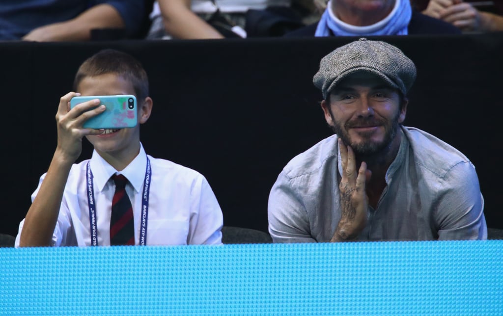 David and Romeo Beckham at the ATP World Tour Finals 2016 POPSUGAR